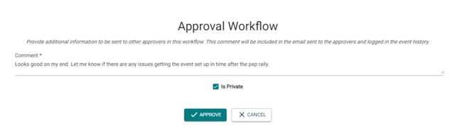 Approving an Event Workflow